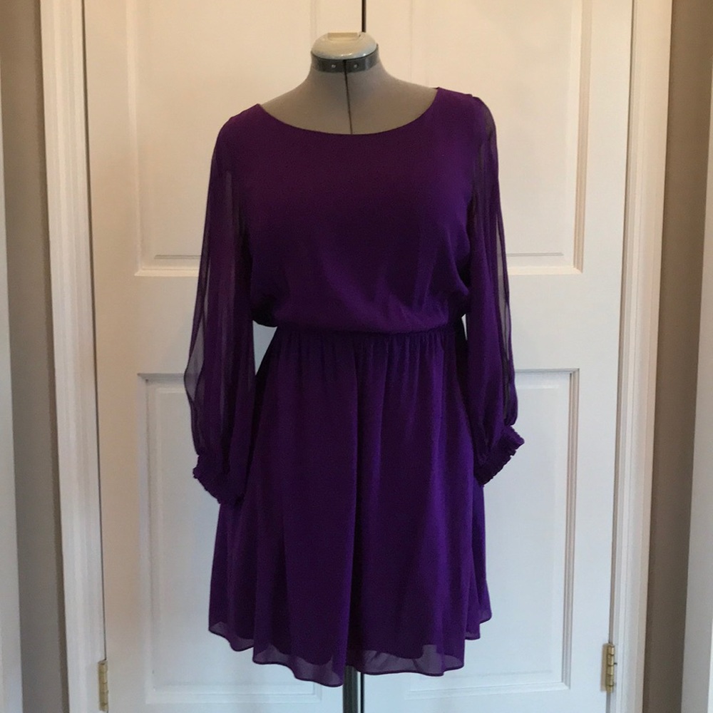 Bright Purple Alice and Olivia dress